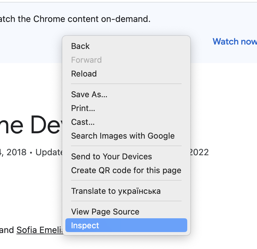 Google Chrome Devtools